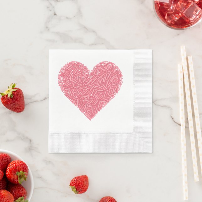 Cute Sprinkle Heart | Baby Sprinkle Napkin (Insitu)