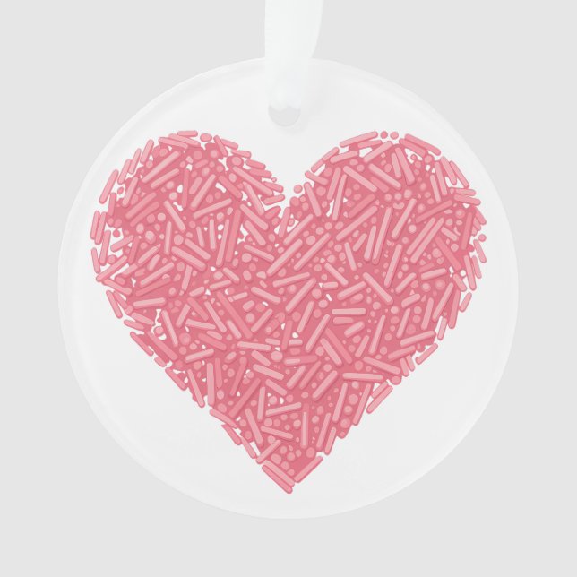 Cute Sprinkle Heart | Baby Sprinkle Ornament (Front)