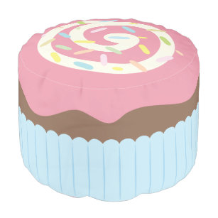 Cute Sprinkled Cupcake Pouf