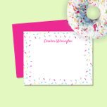Cute Sprinkles Colourful Girly Stationery Card<br><div class="desc">This design features space for a name surrounded by colourful sprinkles. Click the customize button if you would like to move/scale the images and further modify the text! Variations of this design, additional colours, as well as coordinating products are available in our shop, zazzle.com/store/doodlelulu. Contact us if you need this...</div>