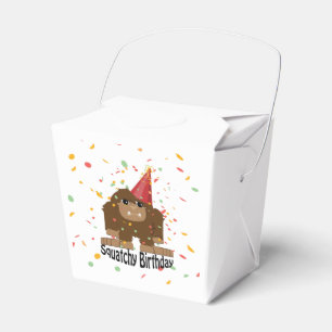 Cute Squatchy Birthday Bigfoot Favor Box