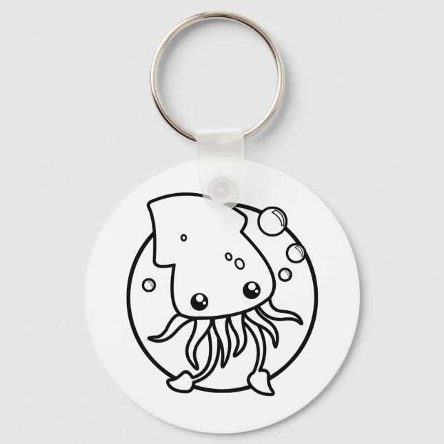 Cute Squid Keychain (Front)