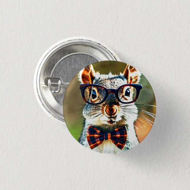 Cute Squirrel 1 Inch Round Button (Front & Back)