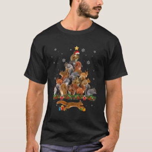 Cute Squirrel Christmas Tree Gift Decor Xmas Tree T-Shirt