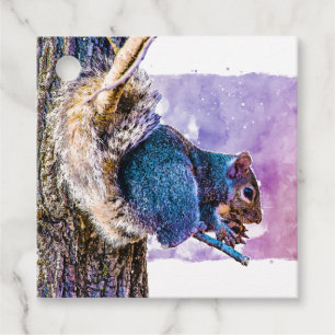 Cute Squirrel Class Valentine's Day Party Favour Tags