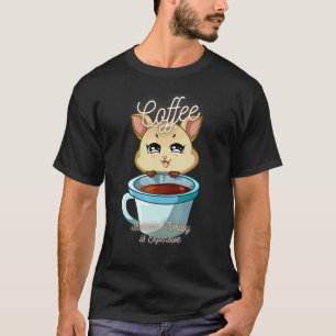 Cute Squirrel  Coffee Because Therapy Is Expensive T-Shirt