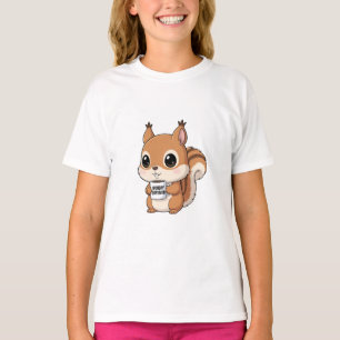 Cute Squirrel Coffee Monday Survivor Kids T-Shirt