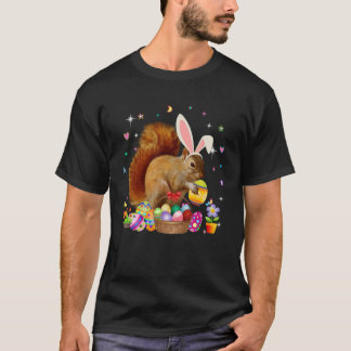 Cute Squirrel Easter Day Bunny Eggs Easter Costume T-Shirt