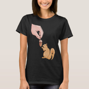 Cute Squirrel Feeding  Food Squirrel Cute Animal T-Shirt