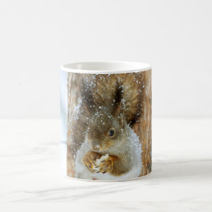 Cute Squirrel in a Winter Landscape Coffee Mug