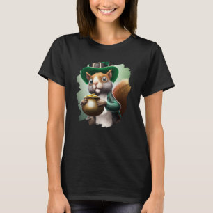 Cute Squirrel Leprechaun St Patricks Day Squirrel T-Shirt