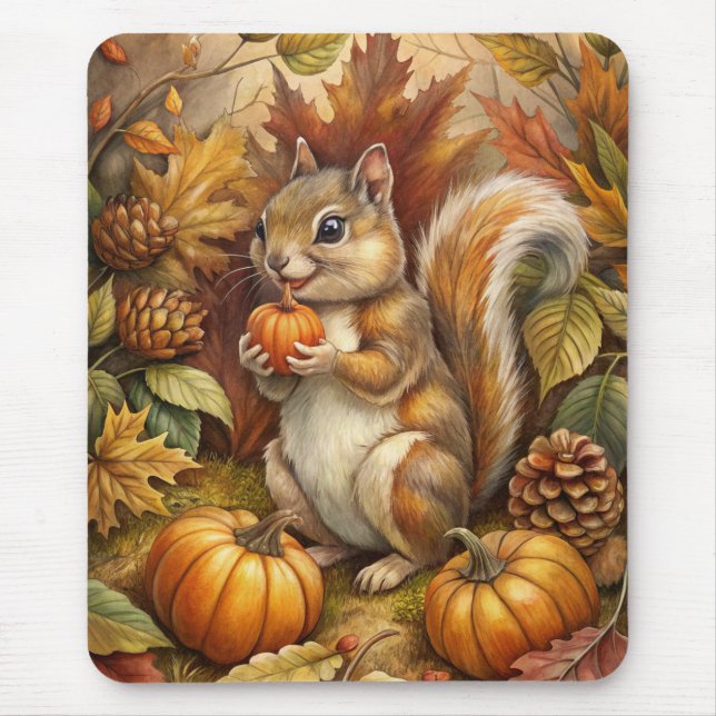 Cute Squirrel Mouse Pad (Front)