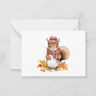 Cute Squirrel Note Card 