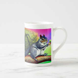 Cute Squirrel on the Branch-47563 Bone China Mug