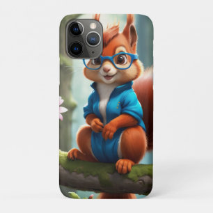 Cute Squirrel on the Branch of Tree iPhone 11 Pro Case