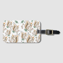 cute squirrel one luggage tag