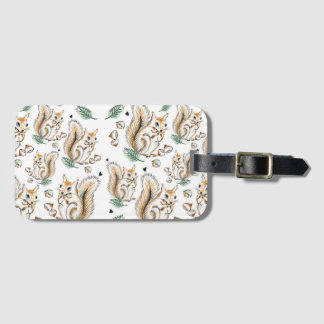 cute squirrel one luggage tag