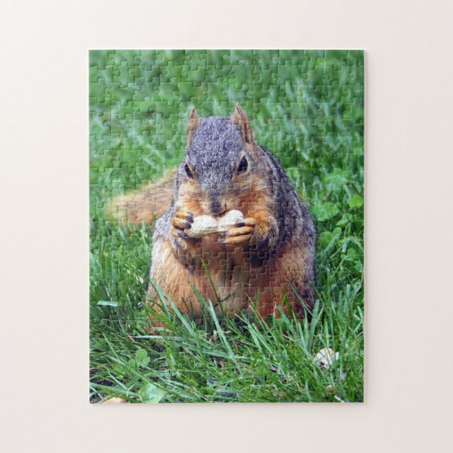 Cute Squirrel Peanut Photo Jigsaw Puzzle (Vertical)