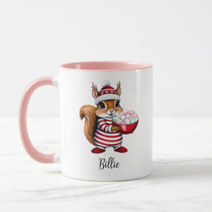 Cute Squirrel Personalized Christmas Mug 