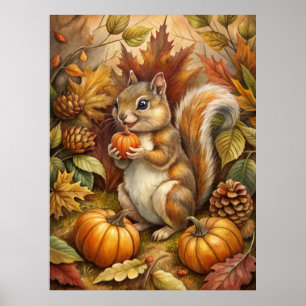 Cute Squirrel Poster