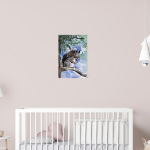 Cute squirrel poster