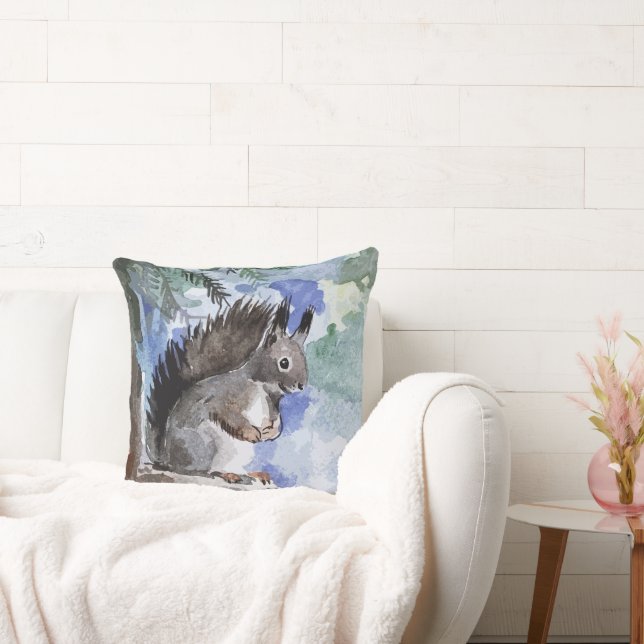 Cute squirrel throw pillow (Couch)