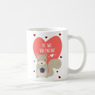 Cute squirrel Valentine Customizable Coffee Mug
