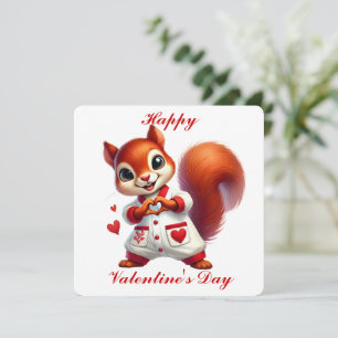 Cute Squirrel - Valentine's Day Card