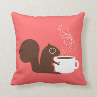 Cute Squirrel with Coffee | Whimsical Animal Art