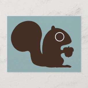 Cute Squirrel with Nut Fun Woodland Wildlife Postcard