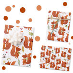 Cute Squirrel Wrapping Paper Sheet<br><div class="desc">A fun squirrel pattern.  Original art by Nic Squirrell. Ideal for autumn and winter celebrations,  holidays,  Thanksgiving,  Christmas and more.</div>