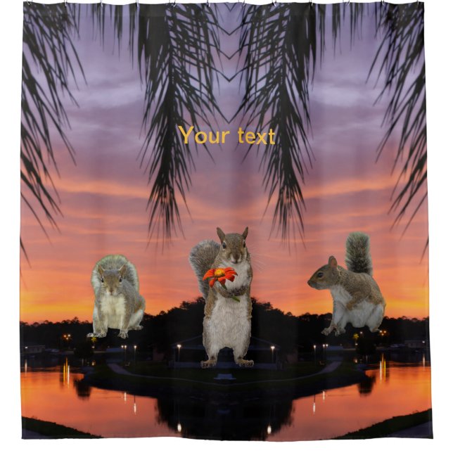 Cute Squirrels at Tropical sunset  (Front)