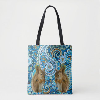 Cute Squirrels Colourful Tote Bag