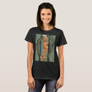Cute Squirrels on Artistic Gate T-Shirt