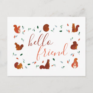 Cute Squirrels Postcard