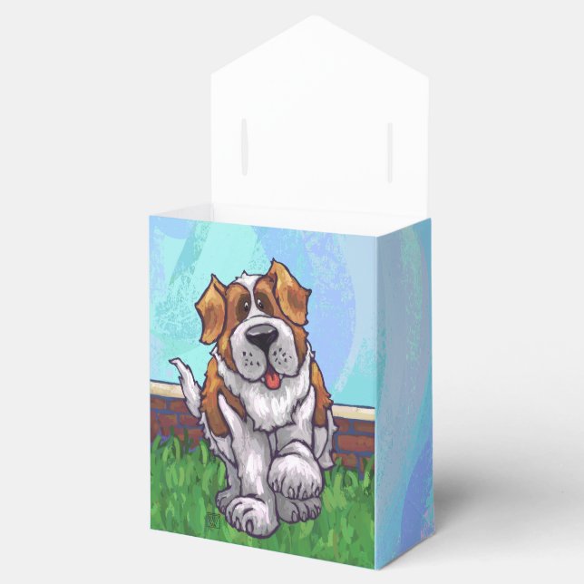 Cute St. Bernard Dog Party Favor Box (Opened)