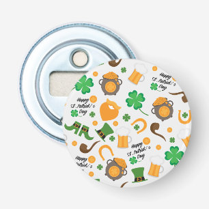 Cute St. Paddy's Day Irish Themed Pattern Bottle Opener