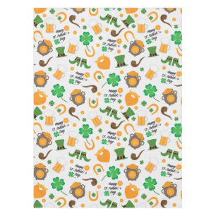 Cute St. Paddy's Day Irish Themed Pattern Tablecloth