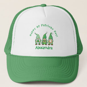 Cute St. Patrick’s Day Gnomes,Shamrock Trucker Hat
