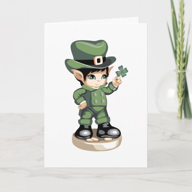Cute St Patrick's Day Card ."See a Clover" (Front)