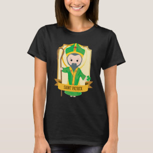 Cute St Patricks Day Catholic Women Kids Girls Iri T-Shirt