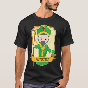 Cute St Patricks Day Catholic Women Kids Girls Iri T-Shirt