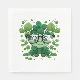 cute st Patricks day cute shamrock wherein glasses Napkin