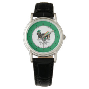 Cute St. Patrick's Day Dachshund (black & tan) Watch