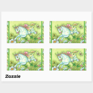 CUTE ST. PATRICK'S DAY FLYING IRISH PONY, FAIRY STICKER