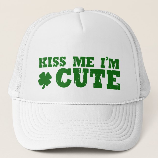 Cute St Patricks Day Irish Trucker Hat (Front)