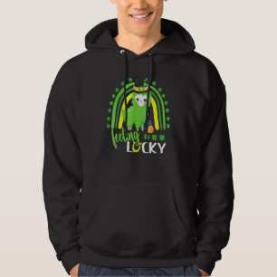 Cute St Patricks Day Rainbow Llama Lucky O Llama L Hoodie
