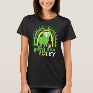 Cute St Patricks Day Rainbow Llama Lucky O Llama L T-Shirt