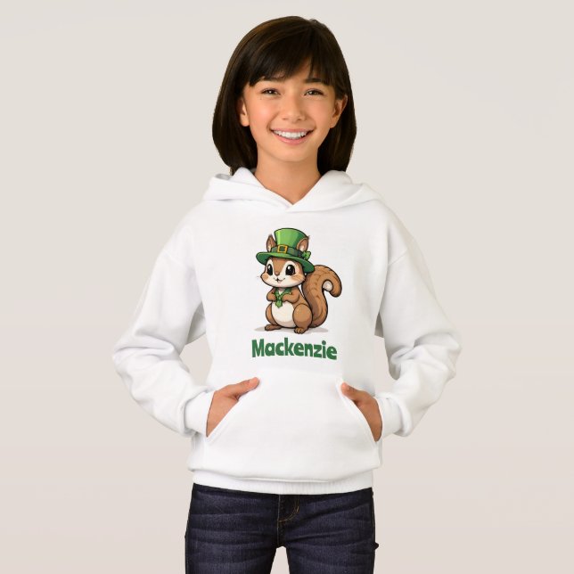 Cute St. Patrick's Day Squirrel with Green Hat (Front Full)