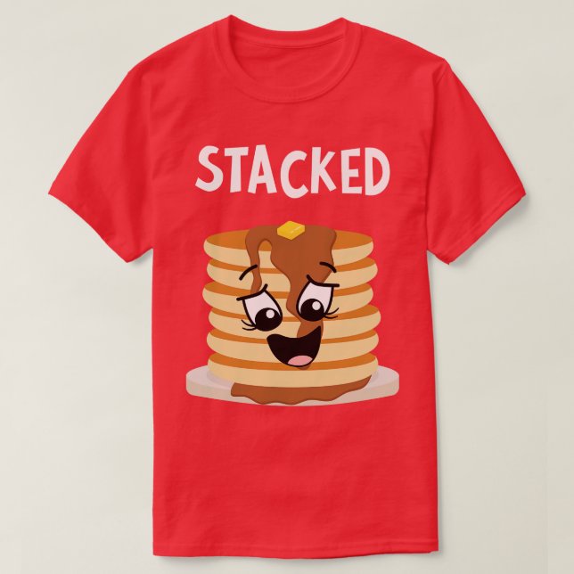 Cute Stacked Pancakes T-Shirt (Design Front)